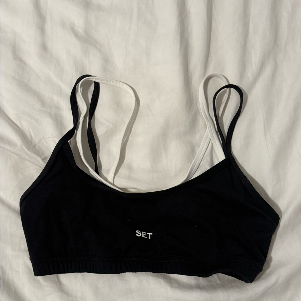 SET Women's Airluxe Layered Black & White Bra